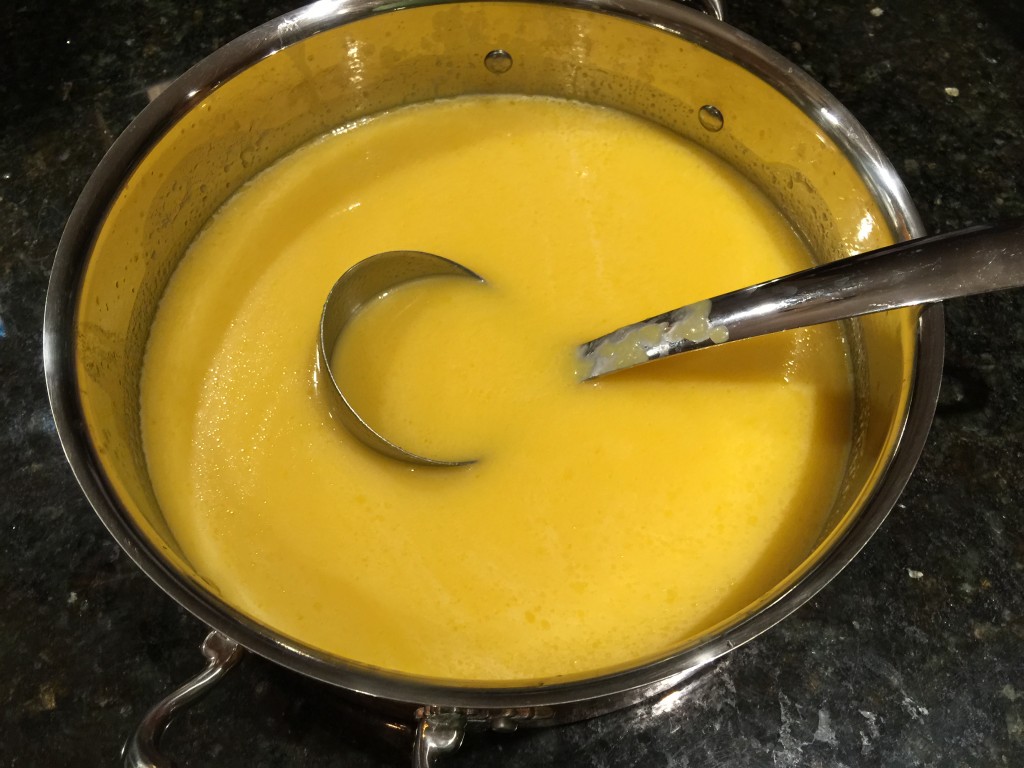 Mix the Puree and the Remaining Butternut Squash Soup Base Together