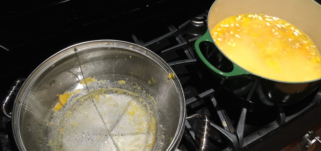Strain the Butternut Squash Soup Base