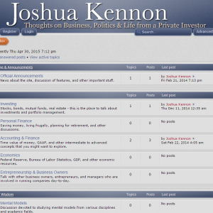 Joshua Kennon Forum