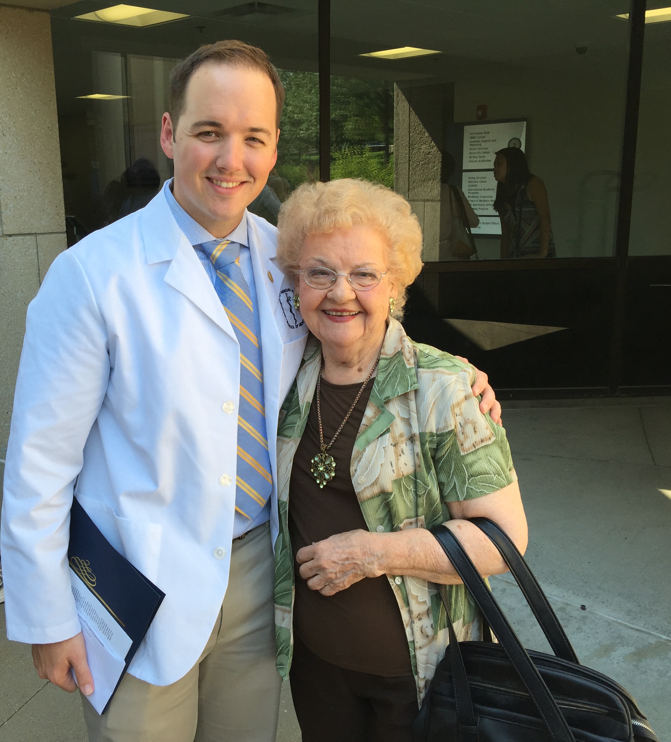 Caleb and Grandma Kathryn White Coat Ceremony Medical School