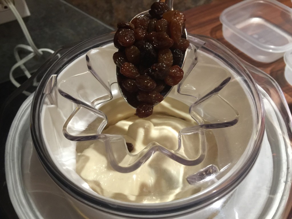 Homemade Rum Raisin Ice Cream