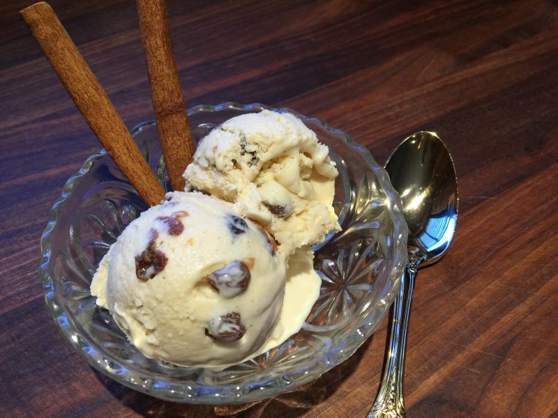 Homemade Rum Raisin Ice Cream with Cinnamon and Vanilla Homemade Rum Raisin Ice Cream with Cinnamon and Vanilla