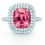 Tiffany Plat Soleste Oval Pink Tourmaline Ring