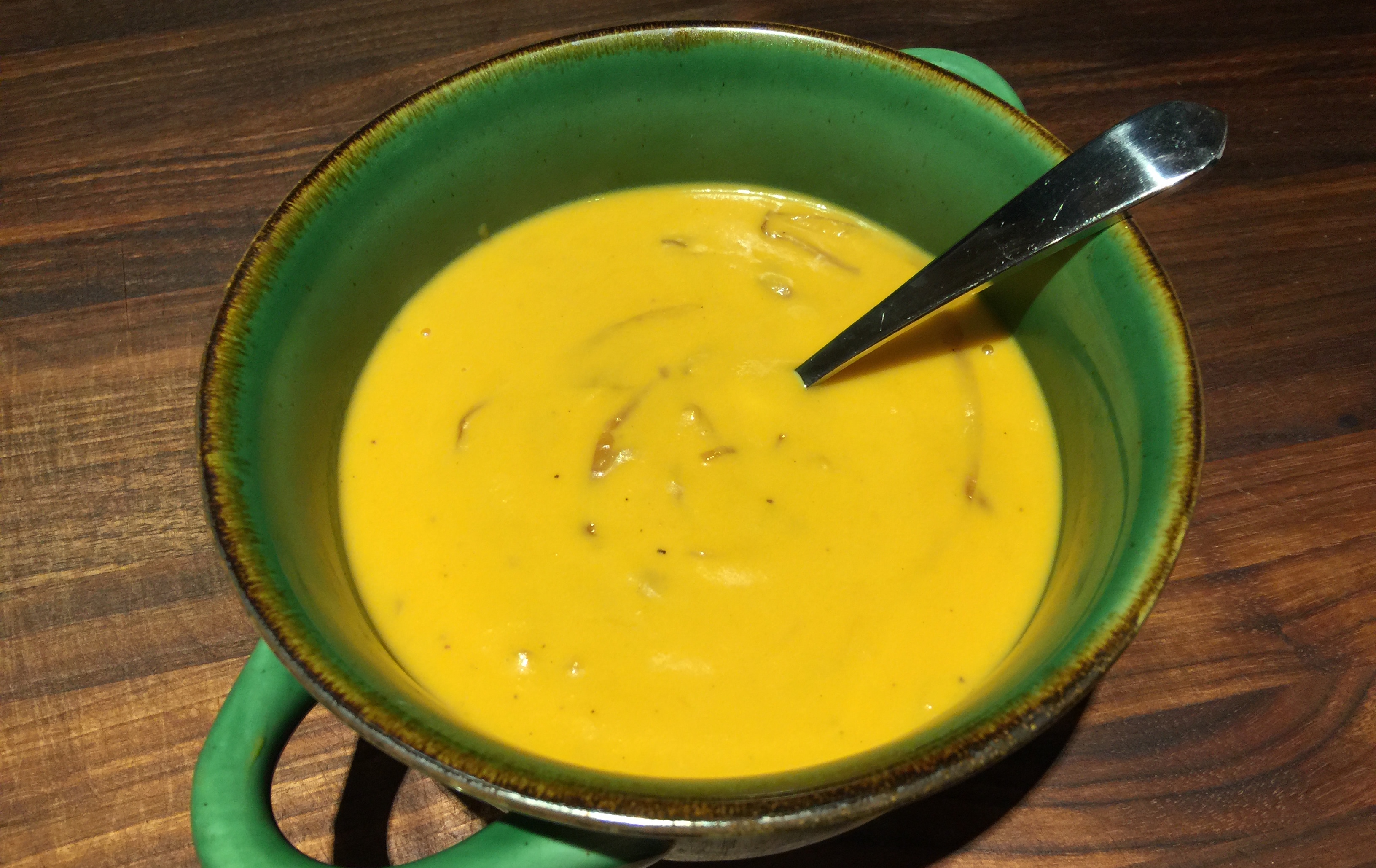 Sweet Potato and Carmalized Onion Soup Finished Bowl