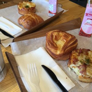 Aaron and I Studying for Our Regulatory Exam at a Korean-French Bakery Aaron and I Studying for Our Regulatory Exam at a Korean-French Bakery