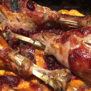 Roasted Turkey Legs with Cranberries Over Sweet Potatoes Josh and Aaron Christmas 2016 Roasted Turkey Legs with Cranberries Over Sweet Potatoes Josh and Aaron Christmas 2016