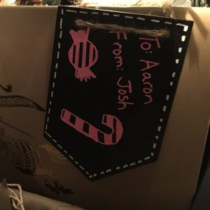 To Aaron from Josh Big Tag Christmas Pink To Aaron from Josh Big Tag Christmas Pink