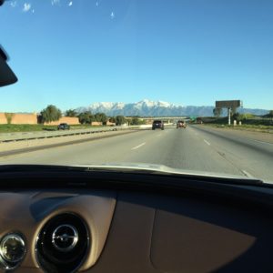 Driving Towards the Mountains on Our Way Back Home