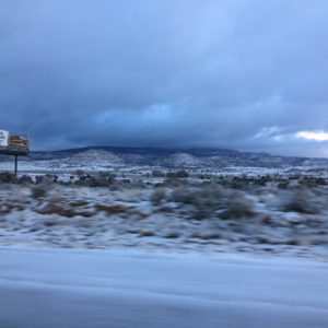 Morning Snowstorm in the Desert