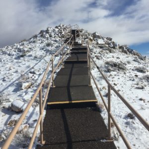 Walking to the Highest Lookout Point at the Barringer Meteor Crater
