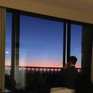 We Spent the Afternoon and Evening Working from the Hotel