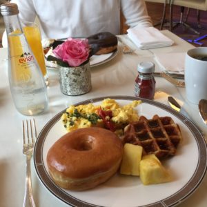 Josh and Aaron Eating Breakfast in Langham Hotel Chicago Club Lounge Josh and Aaron Eating Breakfast in Langham Hotel Chicago Club Lounge