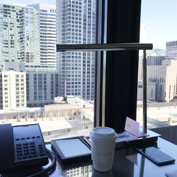 Morning in the Chicago Langham Hotel Working from Room Morning in the Chicago Langham Hotel Working from Room