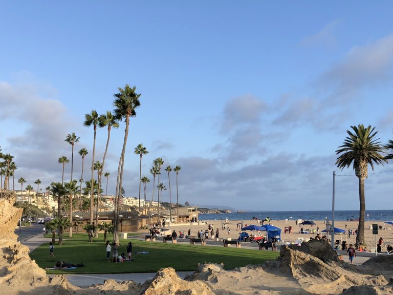 Joshua Kennon and Aaron Green at Corona del Mar State Beach on October 6, 2018