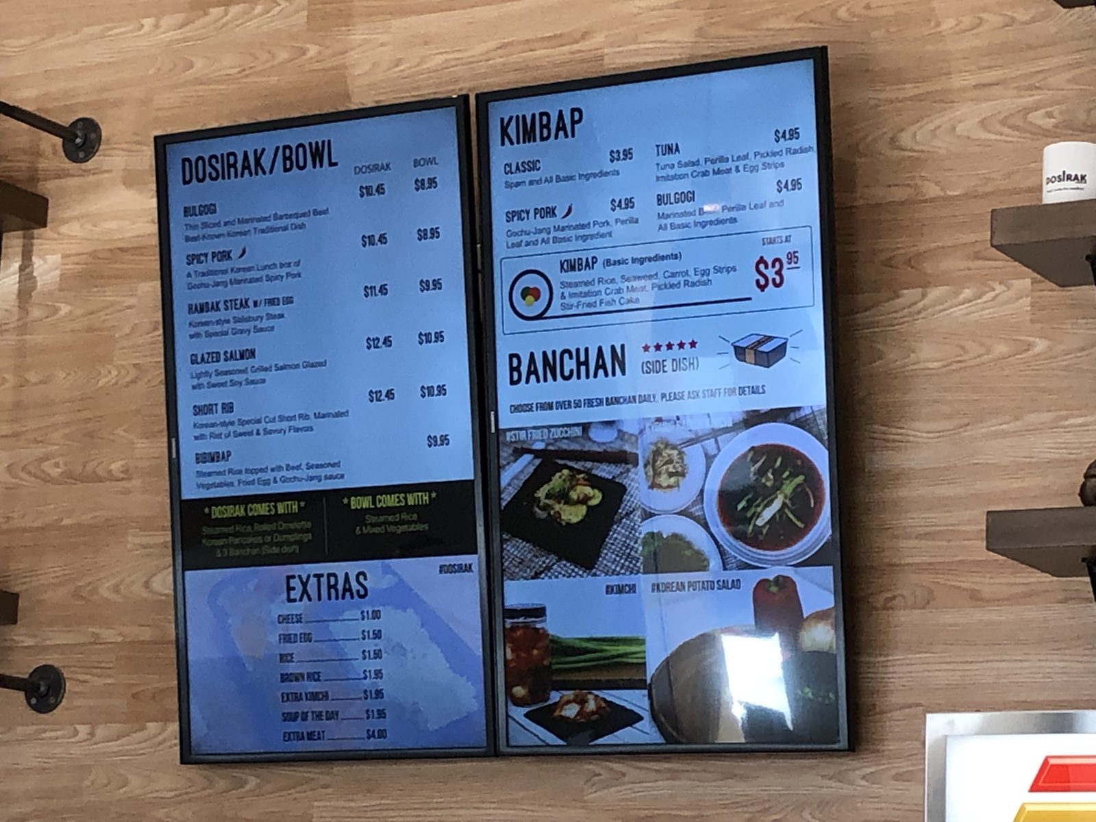 Dosirak Menu in Irvine California