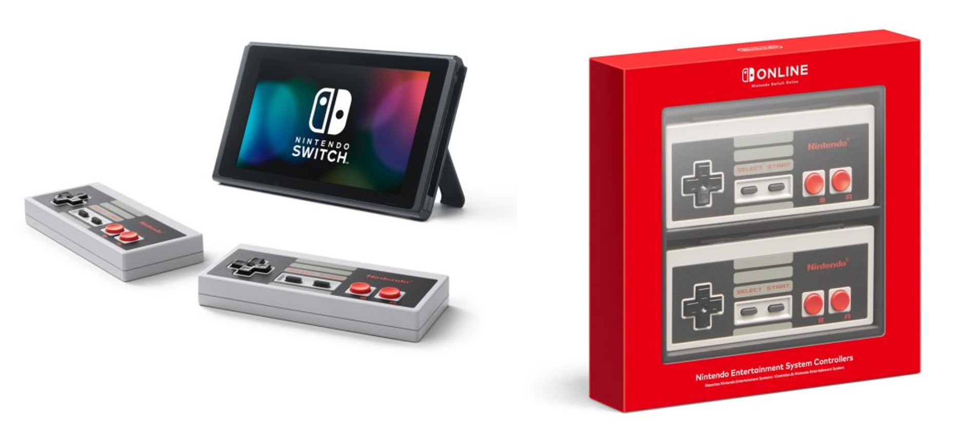 Classic NES Controller Style for Nintendo Switch - Set of 2