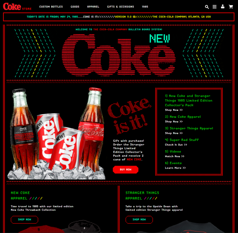 New Coke Stranger Things