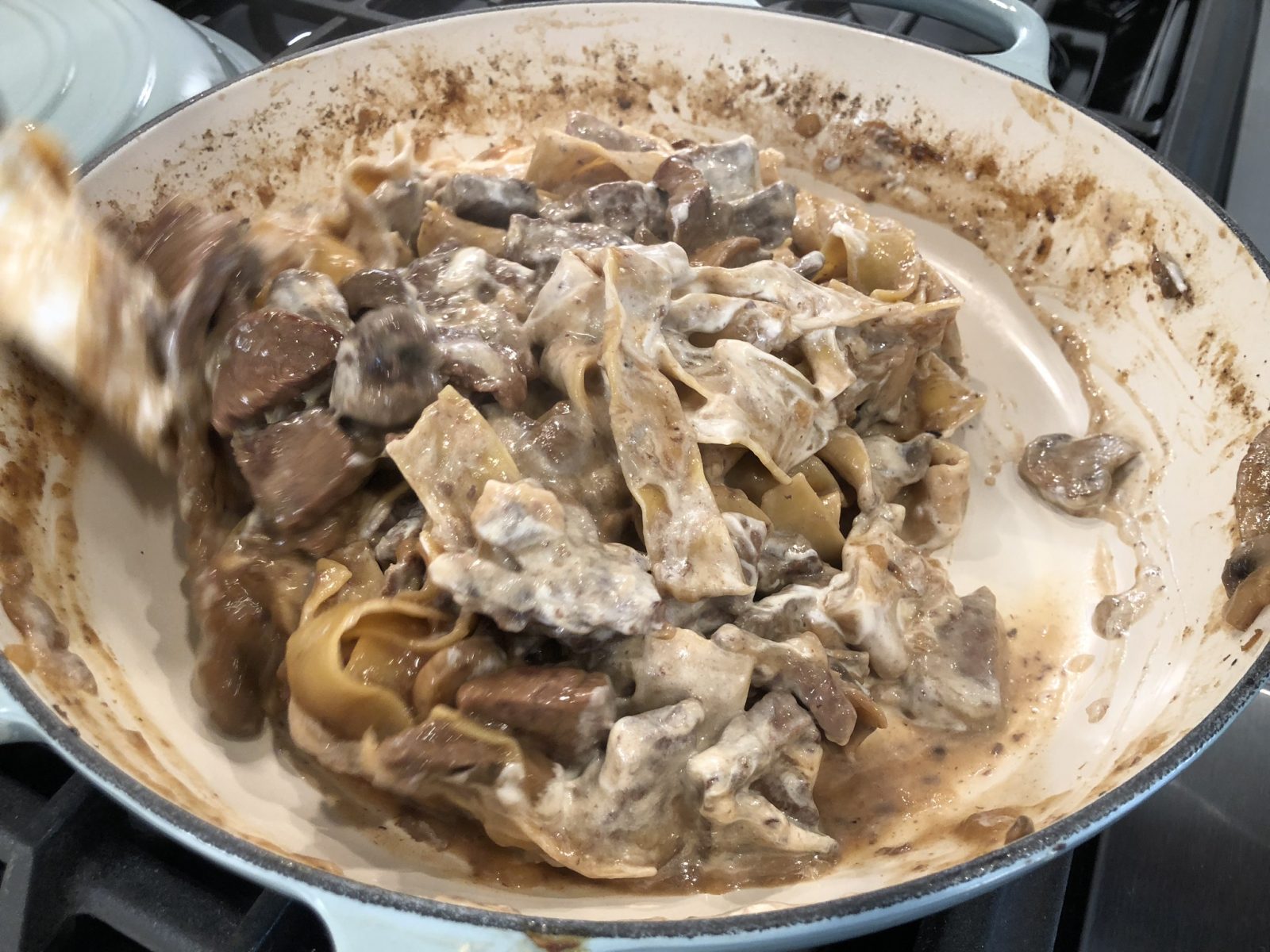 Trying a Beef Stroganoff Recipe at Home