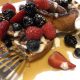 Oak Grill Newport Beach Cinnamon Roll French Toast with Fresh Berries After Syrup