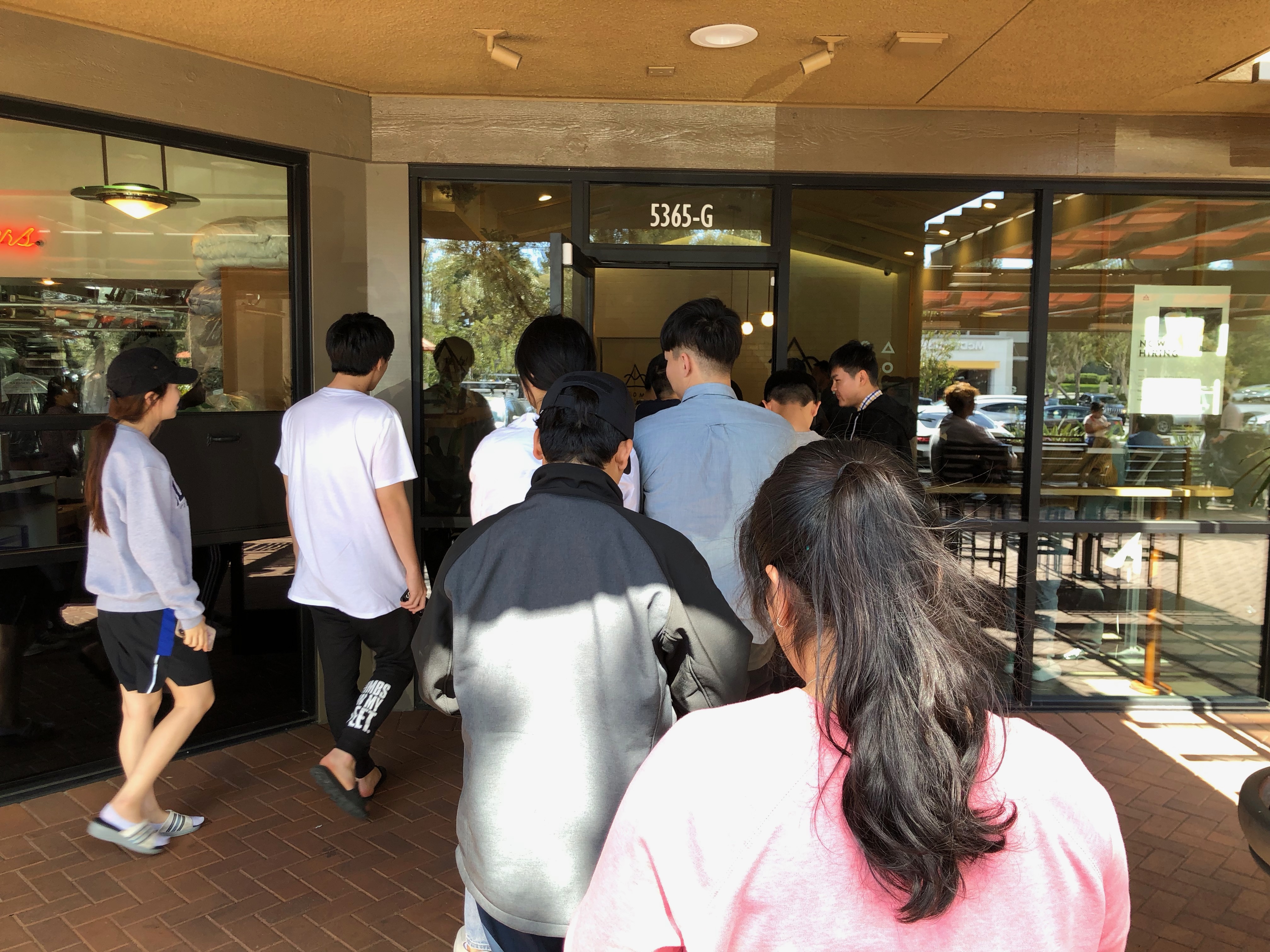 Waiting in Line at Omomo in Irvine California for Tea