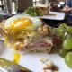 Aaron Made Croque Madame Sandwiches for Brunch Close-Up with Broken Egg