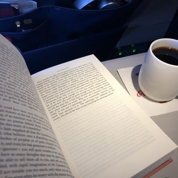 Reading Middlemarch by George Eliot During Plane Flight