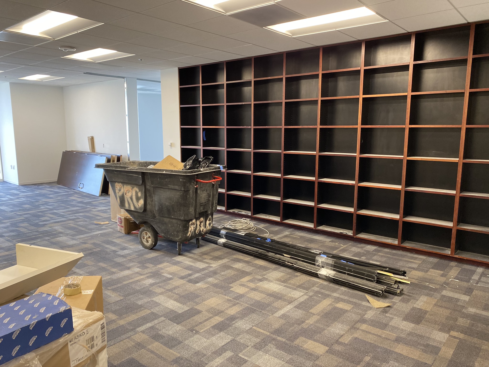 I'm Really Excited About the Bookcases in the New Office