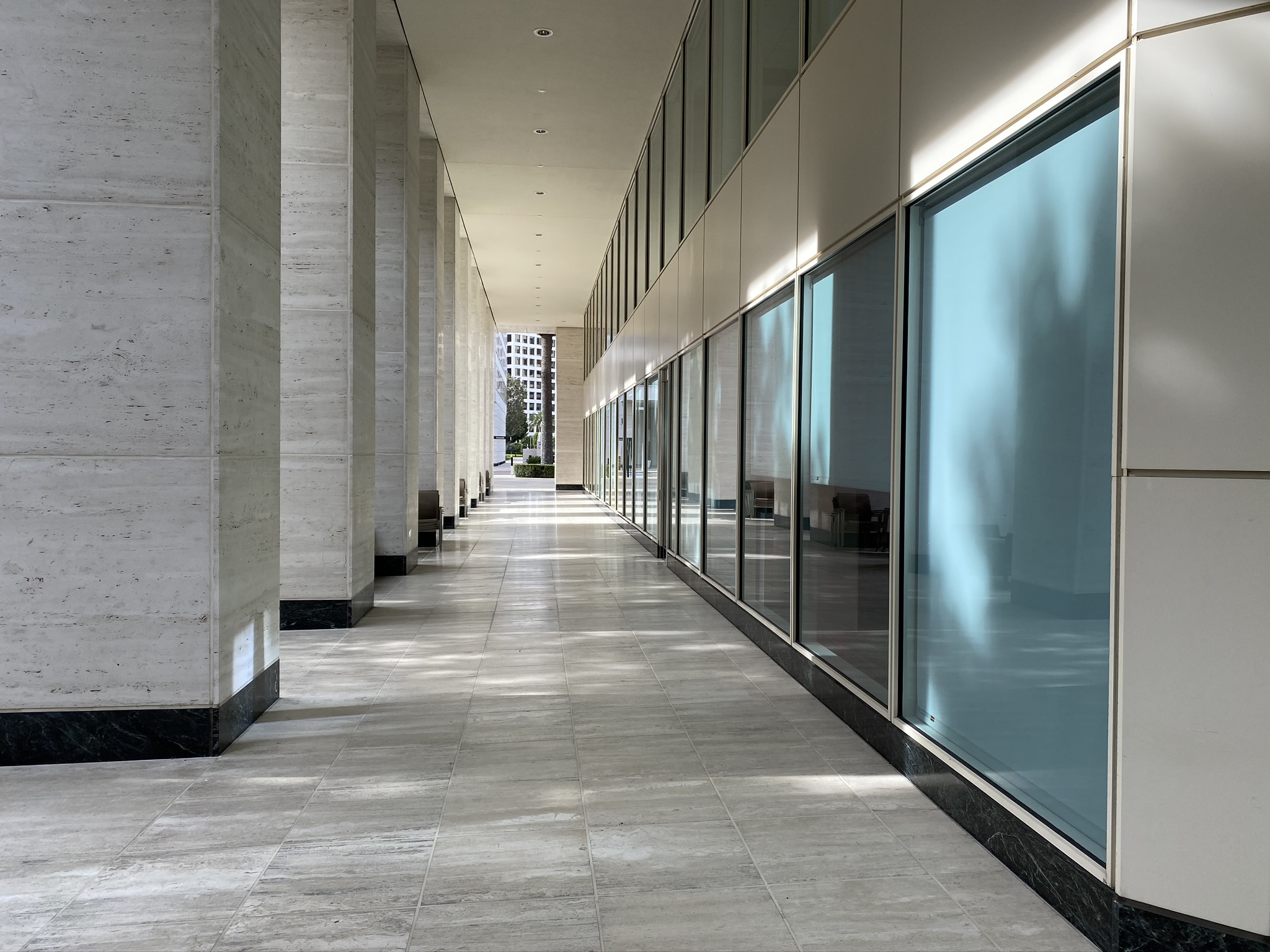 Walking Along the Exterior of 5 Park Plaza