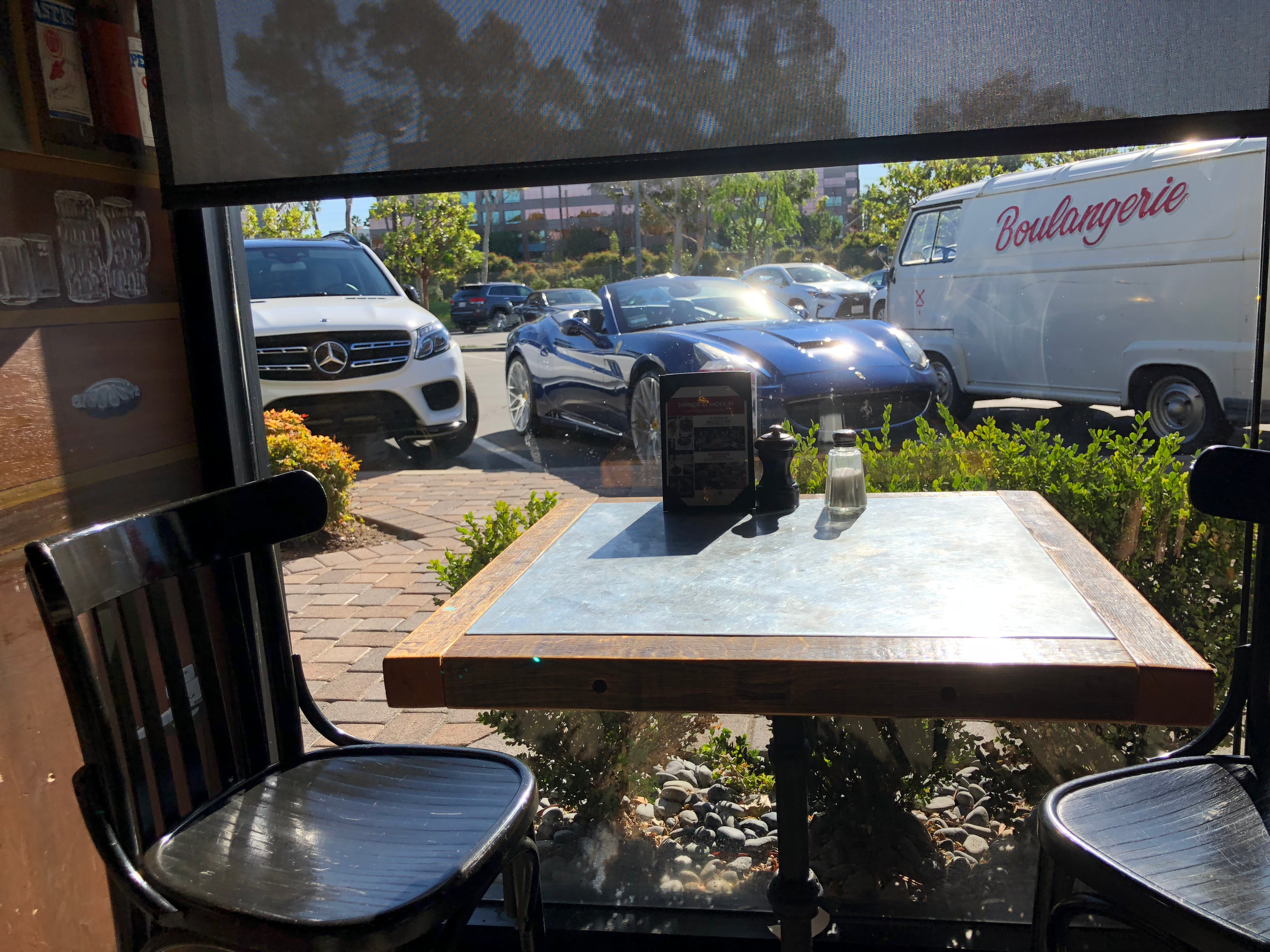 The Table Where We Sat at Moulin in Newport Beach October 19th, 2018