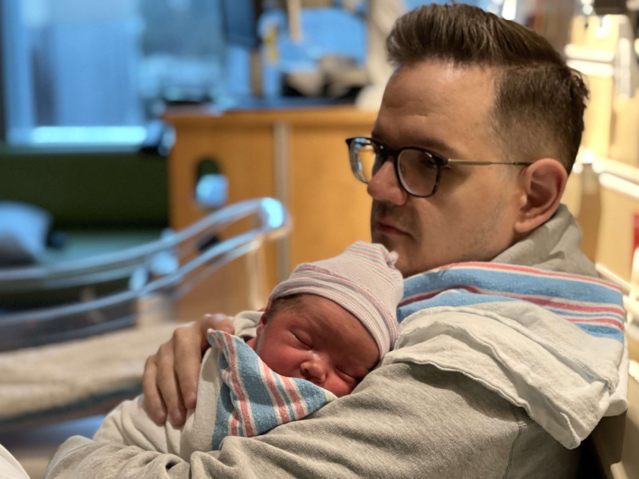 Joshua Holding Graham in the Hospital