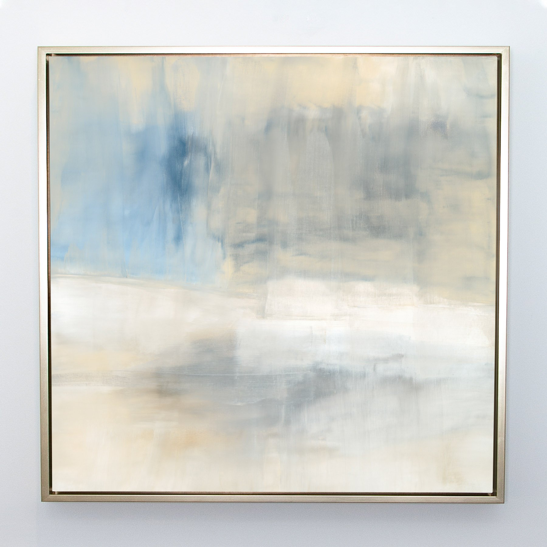 Innuendo - CCG-IU-36_1 - 48 inches by 48 inches square in champagn gold frame - by Carol Benson-Cobb