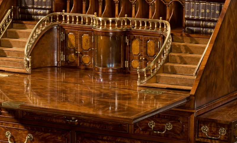 Theodore Alexander Grand Staircase Desk - Open - AL71027HN - Thumbnail
