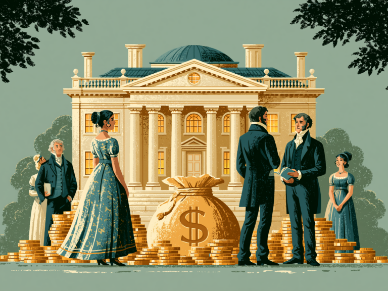 Jane Austen Character Wealth Reference Chart