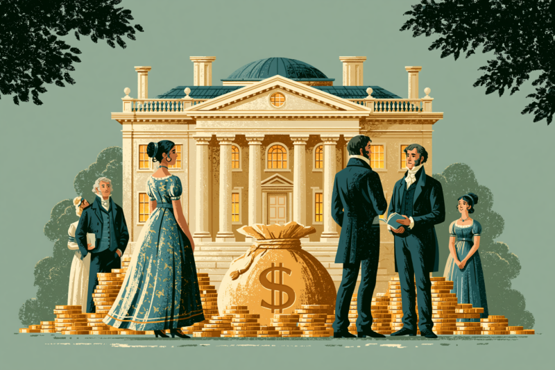 Jane Austen Character Wealth Reference Chart